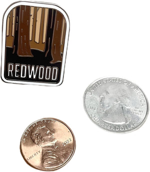 Vagabond Heart Redwood Pin – Insignia de solapa esmaltada dura NPS Souvenir – Pin de metal para viaje de parque nacional Redwood para mochila, chaqueta, sombrero, coleccionable para viajeros, hombres