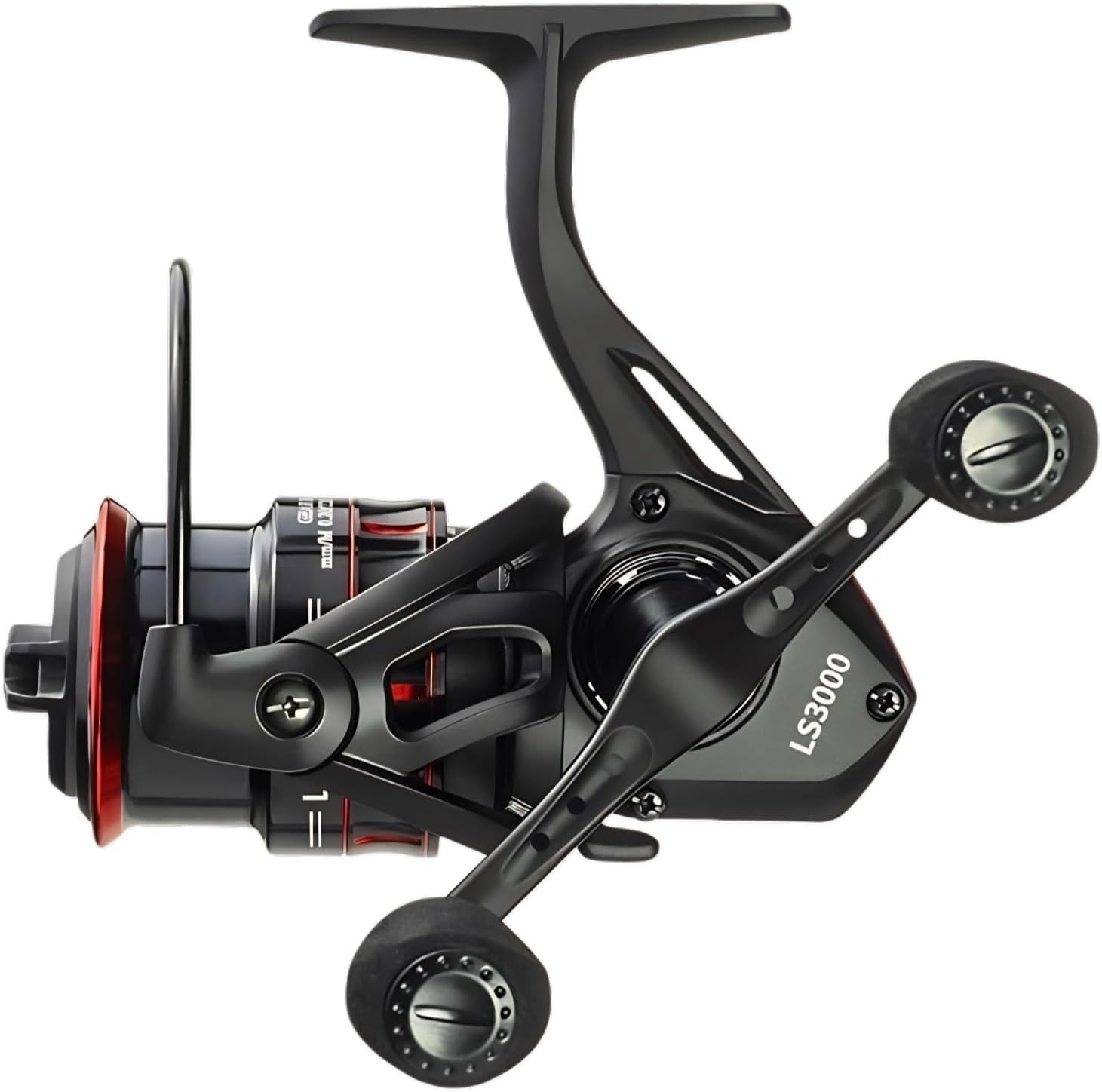POSEIXUSスピニングリール 巻き心地の良いメタル釣りリール、ダブルハンドルリール 投げ釣り 軽量化、ギア比5.0:1 EVAハンドル ドラグ力調整10Kg 黒色系、スピニングリール 1000 2000 3000 4000 5000 6000 7000 ハンドリール 釣り、火鳥シリーズ各種、使い勝手が良かった