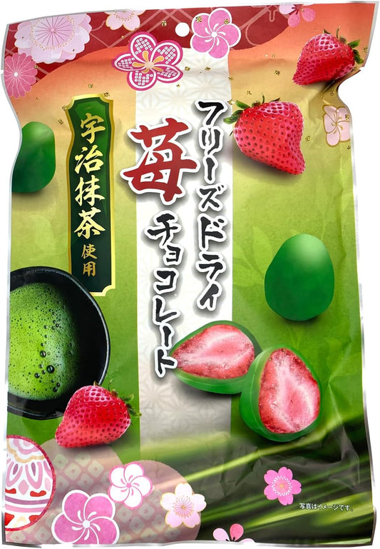 Kasugado Freeze Dried Strawberry Matcha Chocolate 5.3 oz (150 g)