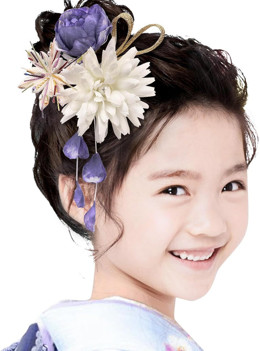 OTAKUMARKET Yukata Hair Ornament, Coming-of-Age Ceremony, Flowers, Shichi-Go-San Hakama, Kimono, Hair Decoration, Kimono, Kimono, Kimono, Kimono, Hair Decoration, Kimono, Hair Accessory, 8 Colors (05,