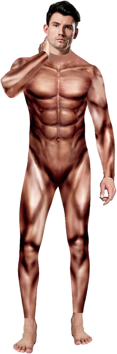 Men's Cosplay Suit, 3D Print, Halloween Party, Full Body Costume