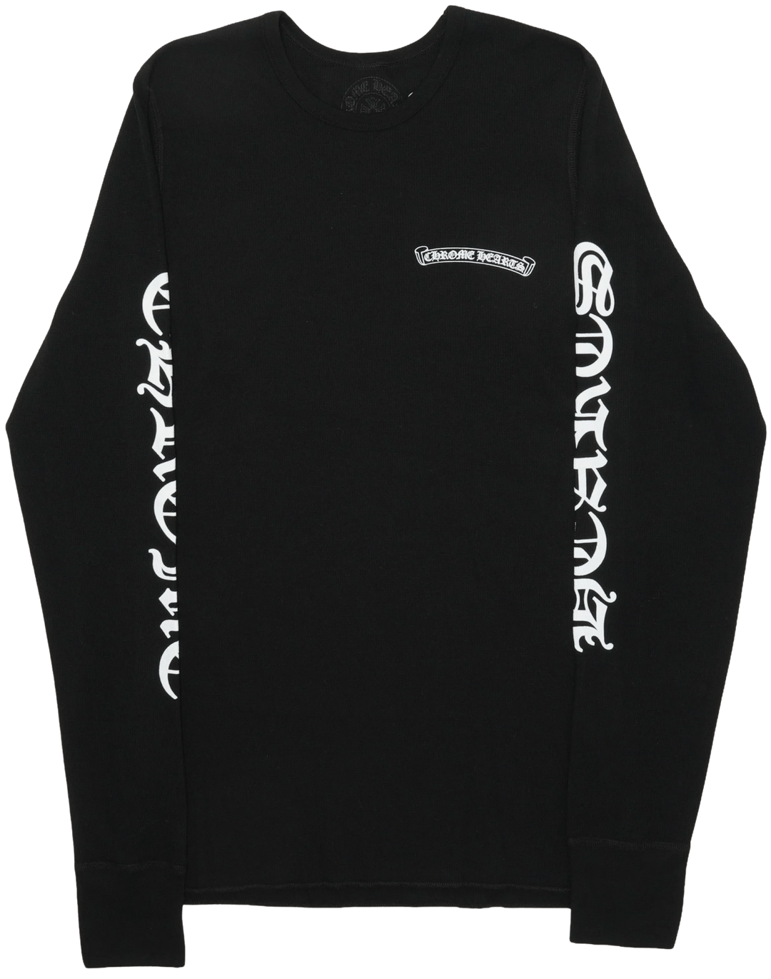 CHROME HEARTS SCROLL LOGO THERMAL SHIRT BLACK