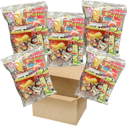 Set of 5 Bags, Assorted Japanese Snacks, 12-Piece Set, Christmas, Festival Gifts, Children's Parties, New Year's Party, Events, Festivals, Parties, Bulk Purchase