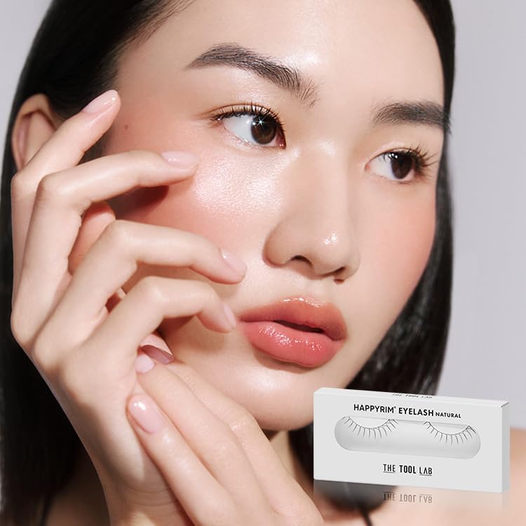 THE TOOL LAB Happy Rim Eyelash, Natural, False Eyelashes, Single False Eyelashes, Bunchy Eyelashes, Soft, Ultra Lightweight Bristle, Natural Eye Makeup, Lash-like Finish, Dramatic Volume 11