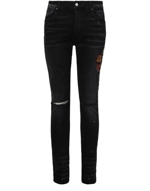 AMIRI ヴィンテージパッチ スキニージーンズ - Image 1