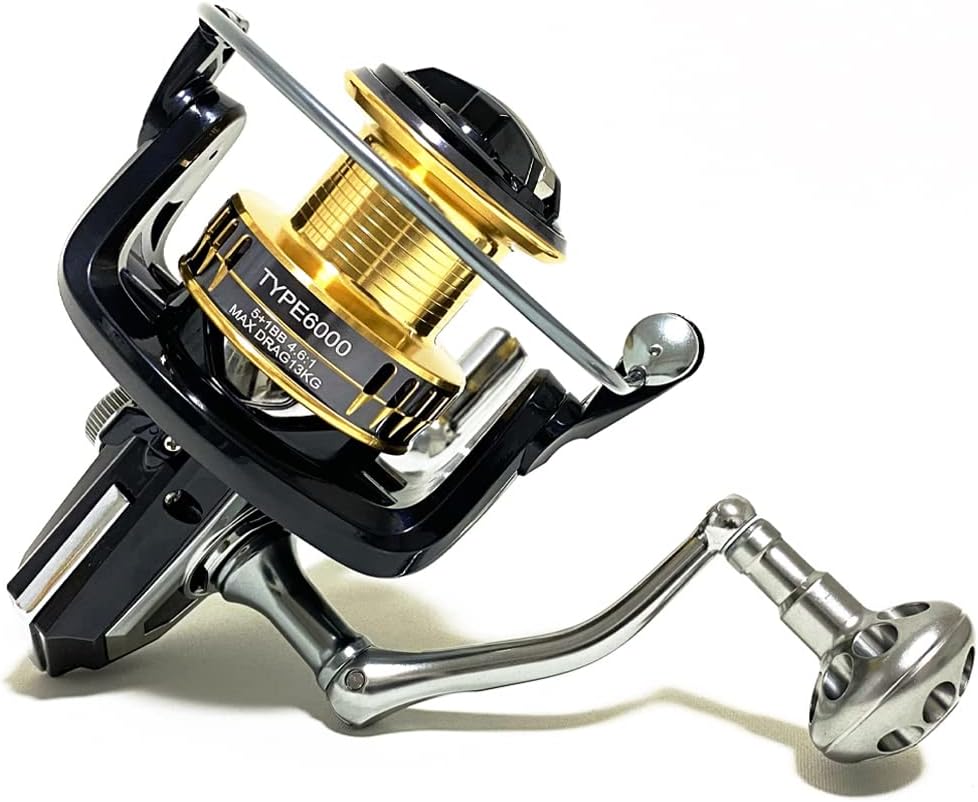 Orurdo Fishing Tackle Spinning Reel for Super Gorrid 3000 - 8000 Reel Body & Spool for Sea Bass, Yellowtail, Hamachi, Taman, Gala, Blue Goods, Butchfish, Casting Fishing, Shore Jigging, Large Size