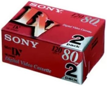 Sony 2DVM80R3 Mini DV Cassette, 80 Minutes, No IC Memory, Set of 2