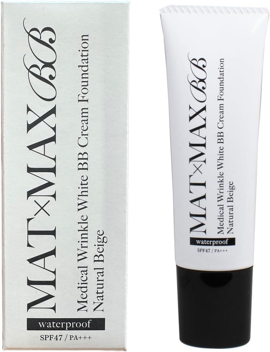 MAT×MAX BB Cream Foundation, SPF47 PA+++, Waterproof, Natural Beige