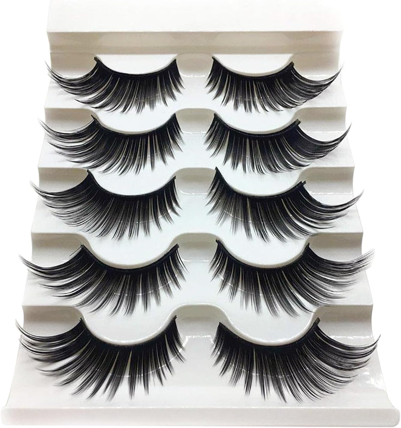 10pcs 5 Pairs False Eyelashes Eyelashes Ultra Thick Extra Long Top Eyelashes