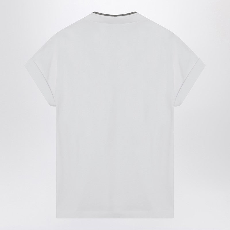 Brunello Cucinelli White Cotton Tシャツ - Image 1