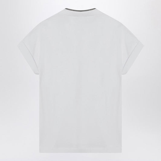 Brunello Cucinelli White Cotton Tシャツ - Image 1