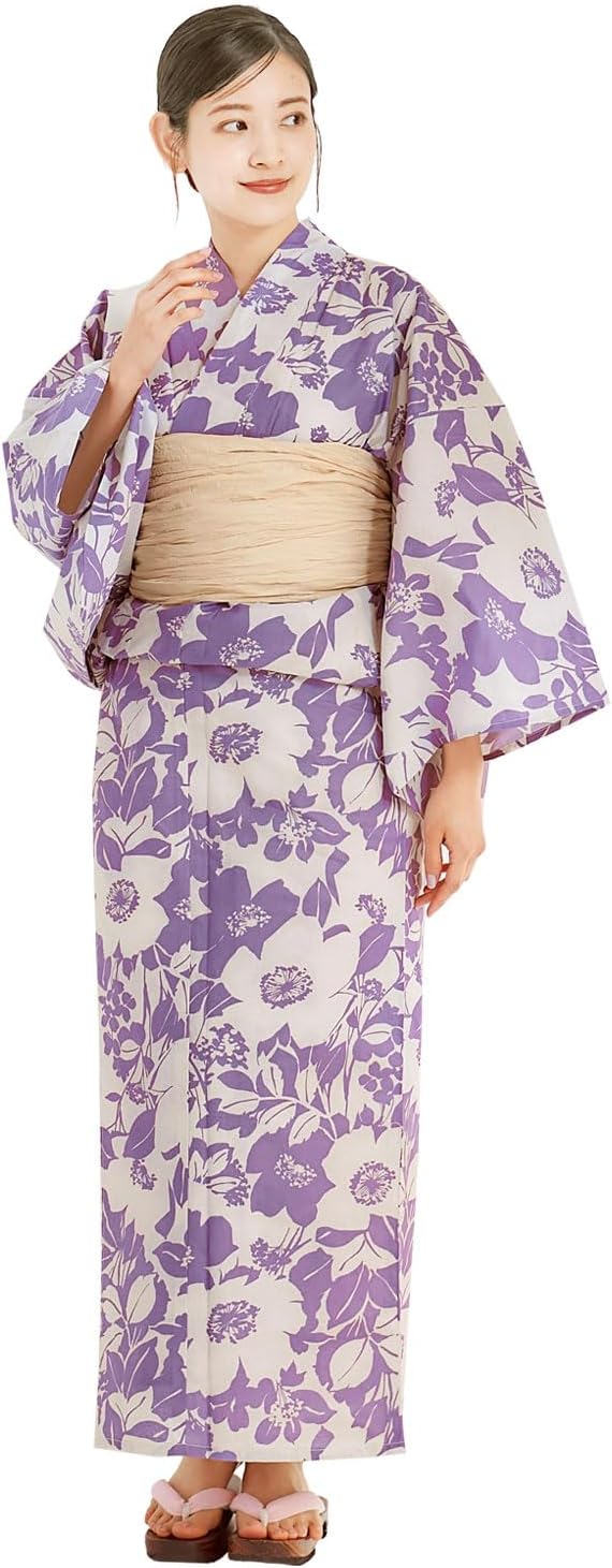 NISHIORI Women's Yukata, Single Item, Stylish Japanese Clothing, Casual, Summer Kimono, Outings, Fireworks Festival