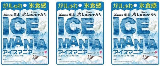 【ガリしゅわ食感】 アイスマニア グレープフルーツ味 29g 氷食感キャンディ クランチキャンディ 暑い日のリフレッシュ ひんやり気分 グレープフルーツの爽快感 (【お試し】3袋)