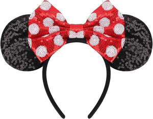 DRESHOW Mouse Ears Bow Sequins Party Decoration Cosplay Costume for Girls and Women