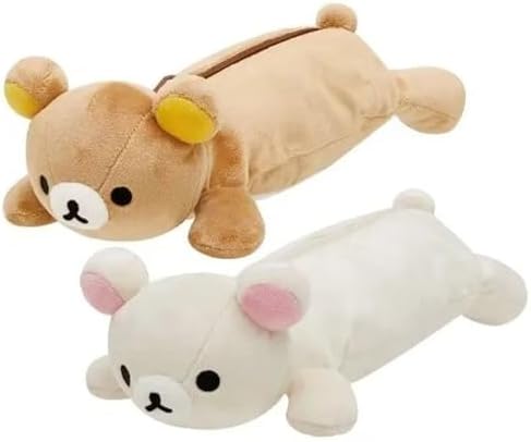 Strawberry, Polar Bear, Plush, Pen Case, Stationery Bag, Storage Bag, Large Capacity, Strap, Children's Rilakkuma, 2D Goods, Popular, Cute, Unisex, Gift, Souvenir, Present, Japanese Style, Healing