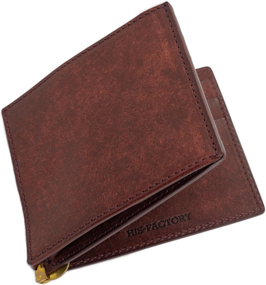 Hizu Factory Money Clip (with Coin Pocket), Pueblo Genuine Leather, Made in Japan, Artisan Handmade, Cotinella