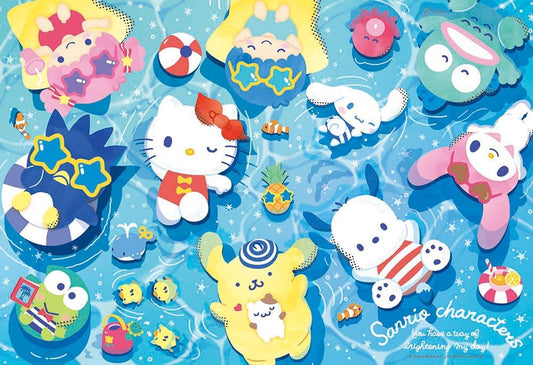 Beverly Sanrio Characters Summer Floating 300-Piece Jigsaw Puzzle (Made in Japan) 300-069