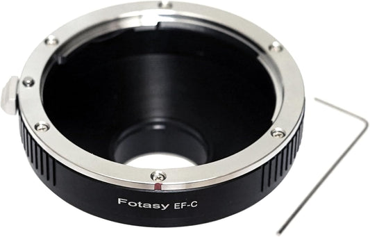 Fotasy Cannon EF Lens to C Mount Adapter, EF EFS Lens to 16mm Cine Adapter for Canon EF EFS DSLR Lens & Cinema Movie Making System / C-Mount CCTV Camera / C-Mount Microscope Camera