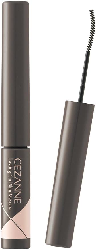 Cezanne Durable Curl Slim Mascara, S1 Black, 0.1 oz (3.4 g), Mascara, Extra Fine Brush, Bunchy