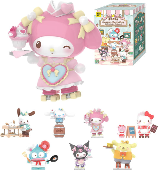 TOP TOY Sanrio Characters Roller Skate Diner Series [1 Piece] Toy Birthday Present for Chromi Character Collectors Blind Box Figure Soft Vinyl PVC