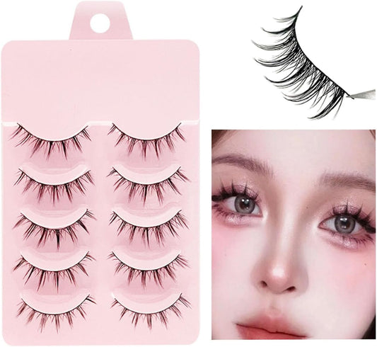 False Eyelashes, Natural Eyelashes, Short Eyelashes, Popular Little Devil, Lightweight, Handmade, Cartoon-Style Makeup, Big Eyes, Actress Eyelashes, Cosplay Makeup, Thin Makeup, Lifestyle Makeup