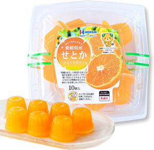 Hokushin Foods Bite-Sized Jelly 21g x 10 pieces, perfect for chilling or freezing, featuring premium fruit juice, fruit jelly sweets, gift, souvenir, snack (1 pack, Ehime Prefecture Setoka)