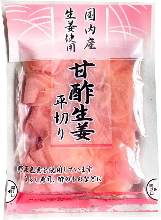 Sakata Japanese Sweet and Vinegar Ginger Sliced Flat 1.6 oz (45 g) (Refrigerated)