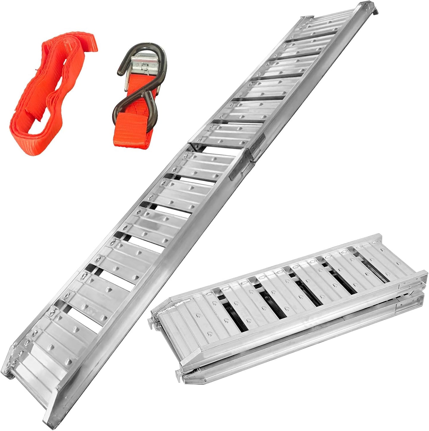Alice in Miscellaneous Goods Country Ladder Rail Folding Bi-fold Claw-type Hook Lightweight Aluminum Bridge Car Motorcycle Agricultural Equipment (1)