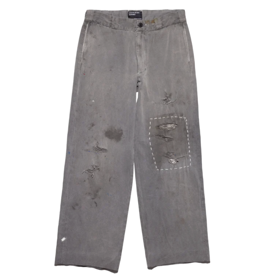 ENFANTS RICHES DÉPRIMÉS 'GREY' REPAIRED PANTS