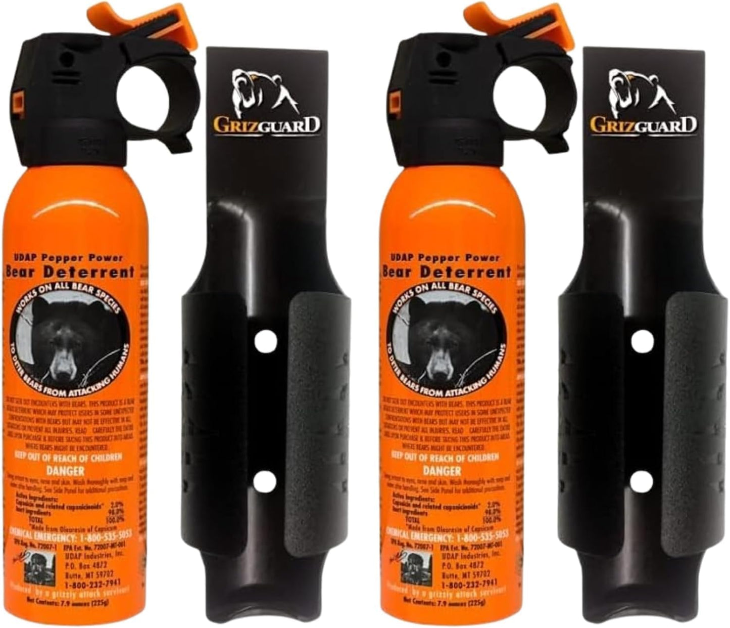 EPA Certified UDAP Bear Repellent Spray 2-piece set with holster (US Forest Service adopted product) Official import product Bear spray Commercial use Municipal introduction Corporate Dedicated