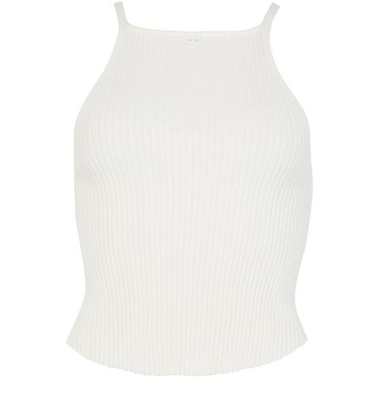 COURREGES Circle rib knit top - Image 1