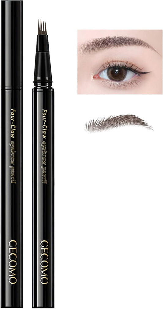 Forpose Water Eyebrow Pencil, Colored Waterproof Eyeliner, Gray Brown