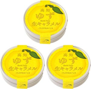 Shikoku Kensho Takachi Yuzu, Raw Caramel, 12 Tablets x 3 Cans, Made in Japan, Uses Yuzu from Kochi Prefecture, Refreshing, Snacks, Snacks, Snacks, Snacks, Snacks, Gifts, Gift, Smooth