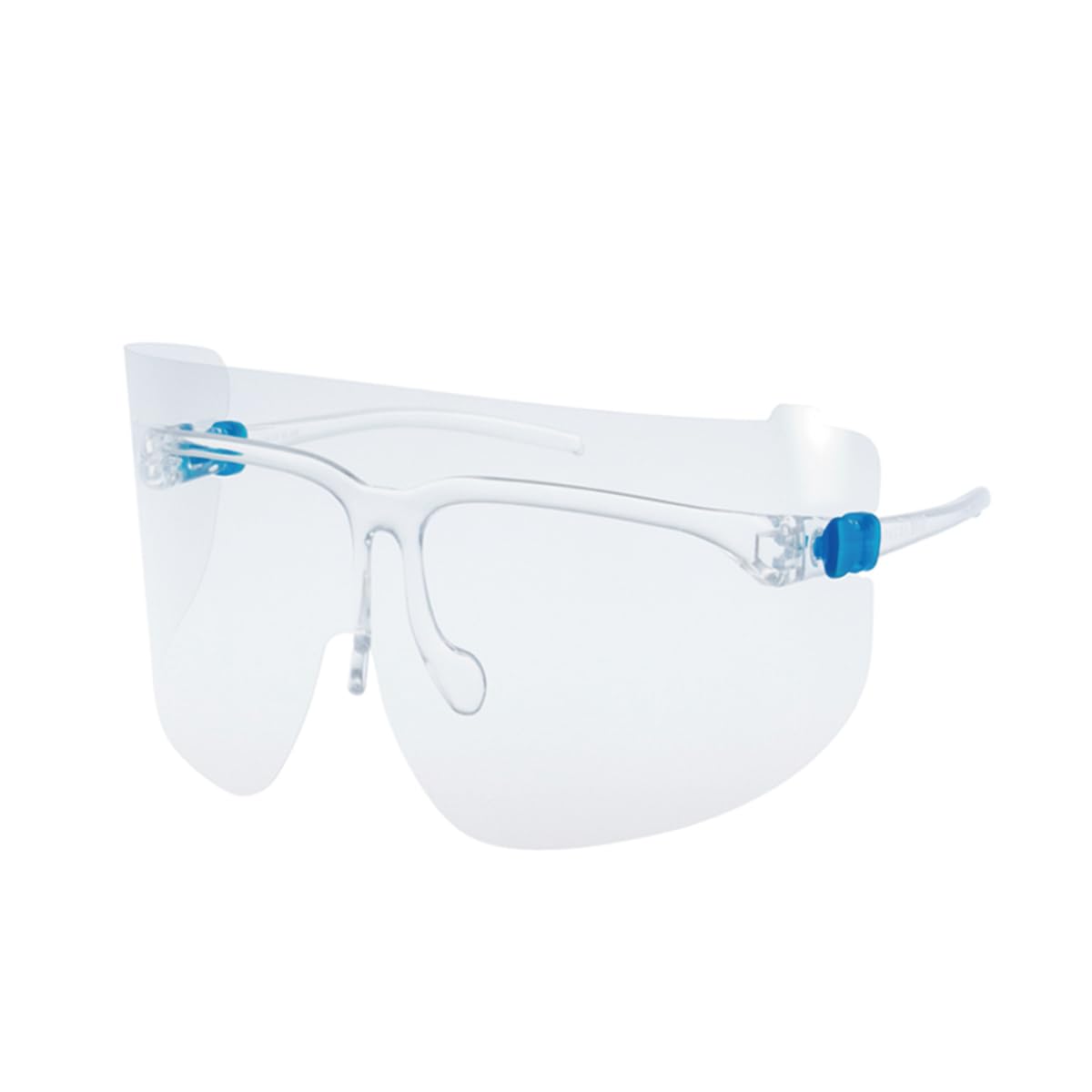 山本光学 フェイスシールド グラス YF-800S スタンダードモデル メガネ型 本体セット(フレーム1本+レンズ3枚入り) くもり止め加工 超軽量 医療用 眼の周辺を保護 眼鏡/マスク併用可 日本製