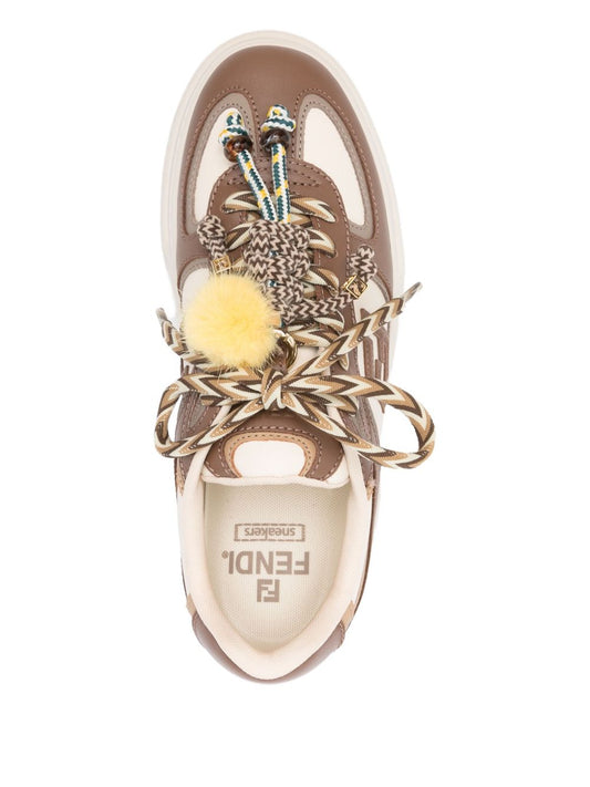 Fendi フェンディフェンディマッチチャーム装飾スニーカー - Image 1