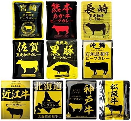E-Convenience Hibiki Domestic Wagyu Beef and Pork Retorted Curry 160g 1 Each of 10 Types Total 10 Bags Set