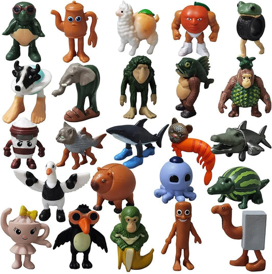24 Piece Set of 24 Tundung Sahoo Figure, Collector Doll, Mini Figure, Trararello, Trarala, Italian Brain Lot, Net Meme, Toy (A Model (24 Pieces)) [Parallel Import]