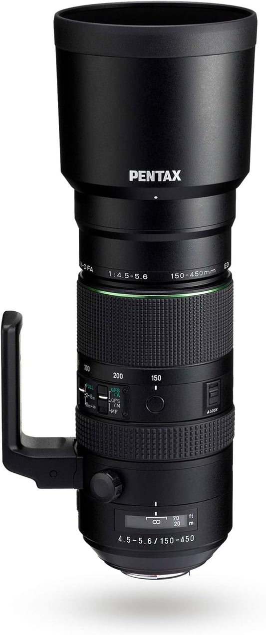 ペンタックス HD PENTAX-D FA 150-450mmF4.5-5.6ED DC AW 遠距離撮影に適した超望遠ズームレンズ, アウトドアでも安心の防塵防滴構造, 逆光などの厳しい光源下でもコントラストの高いクリアな描写を実現, ペンタックス一眼レフKシリーズはボディ内手ぶれ補正搭載 21340