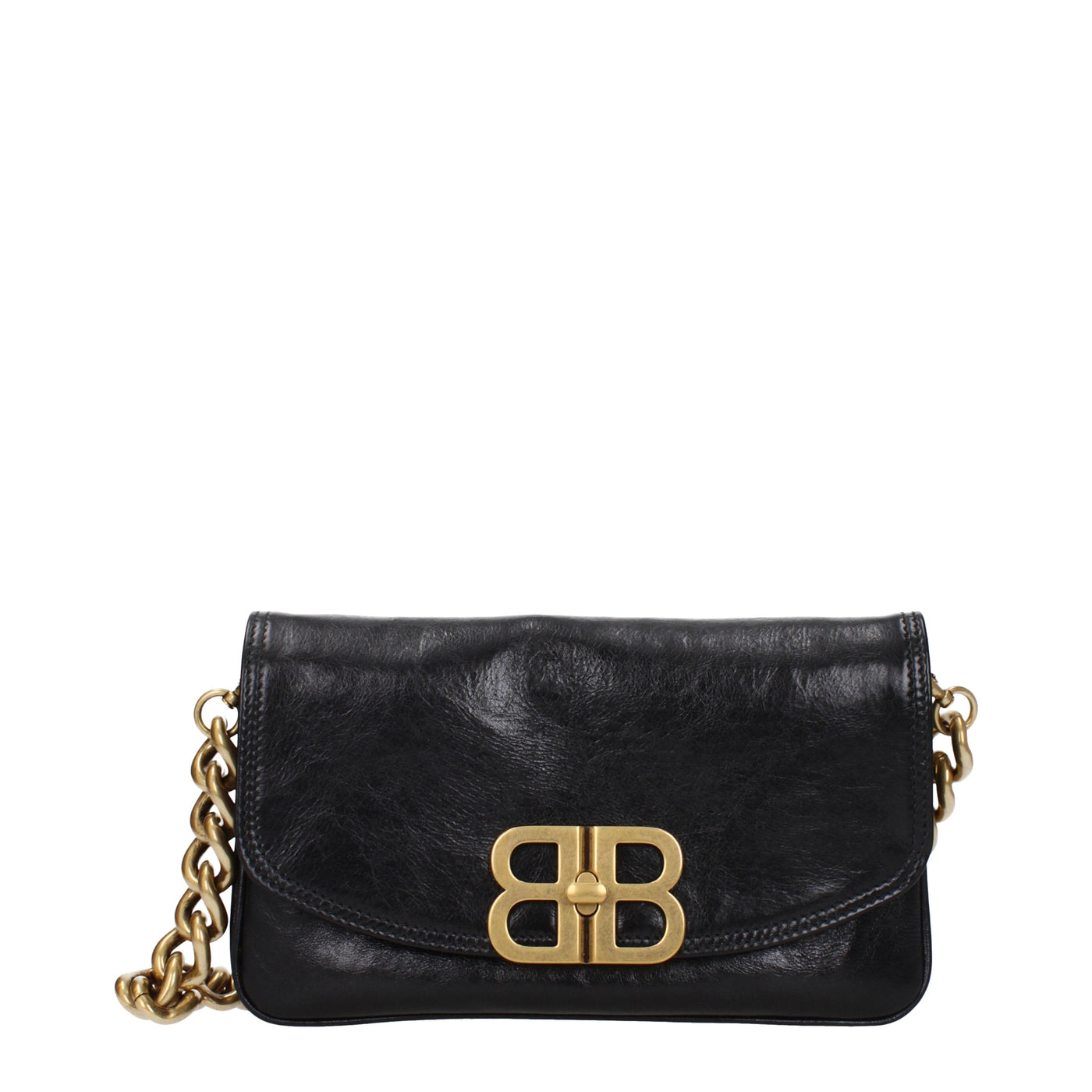 Balenciaga バレンシアガショルダーバッグフラップレザーブラック - Image 1