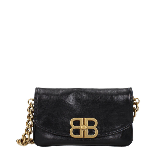Balenciaga バレンシアガショルダーバッグフラップレザーブラック - Image 1