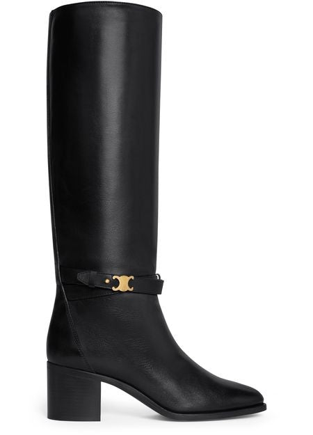 Celine Garance Triomphe strap high boot in calfskin - Image 1