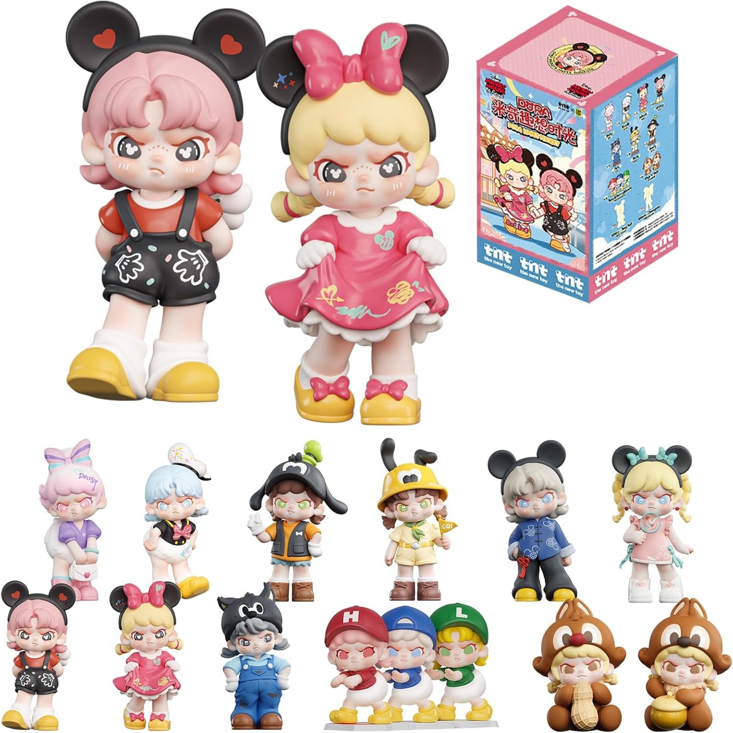 TOP TOY Disney DORA & Mickey "Fantasy Time" Series [1 Piece] Gacha Gacha Blind Box Figure Vinyl PVC Premium Toy Birthday Present Original Character for Collectors