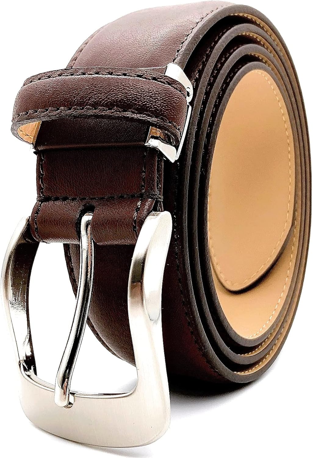 Genuine Japanese Cowhide Leather Belt, Made in Japan, Japanese Manufacturer, Handmade, Men's, Business, 35 Wide, Casual, Classic, Basic "Smooth Soft", Gift, Adjustable Size