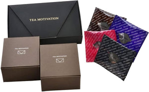 TEA MOTIVATION Tea Gift, 4 Types, Assorted, 22 Packets, Includes Tote Bag, Gift Packaging