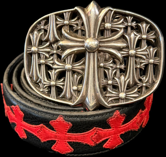 CHROME HEARTS 'RED PATCH' CEMETERY BELT