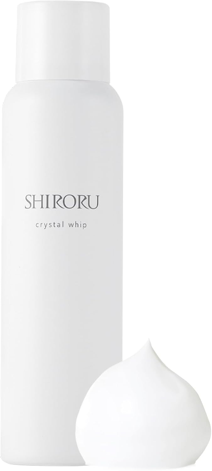 SHIRORU Crystal Whip Face Cleanser No.1 in Japan Sales "Evaluation of Pore Stain and Exfoliating Efficacy" (Carbonated Foam Cleansing/Carbonated Facial Cleansing/Carbonated Foam/Dense Foam) 4.2 oz