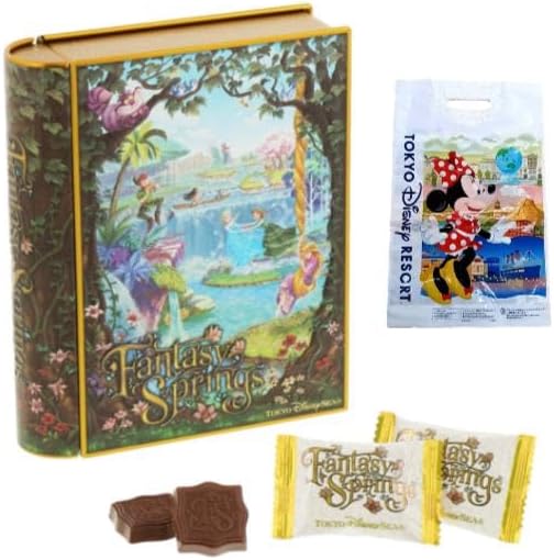 Tokyo DisneySea Exclusive, Chocolate Tin Fantasy Springs, A Spectacular and Beautiful World View Themed Goods, Dreaming of Fantasy Springs, TDR TokyoDisneyResort, Snacks, Souvenirs, Disney Goods,