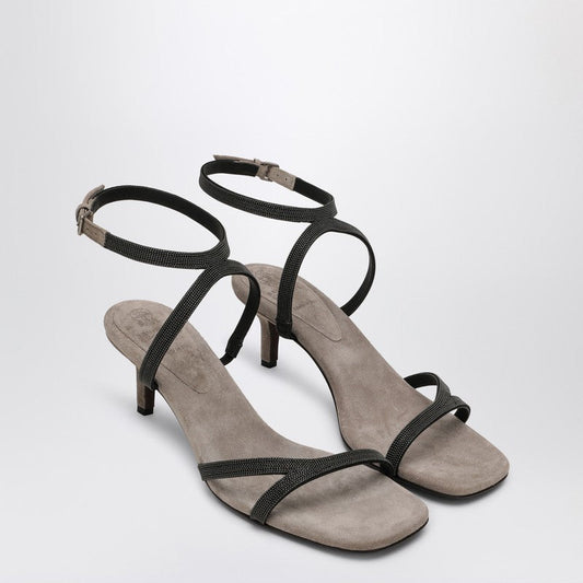 Brunello Cucinelli Sandal City Grayが貴重なストラップを備えています - Image 1