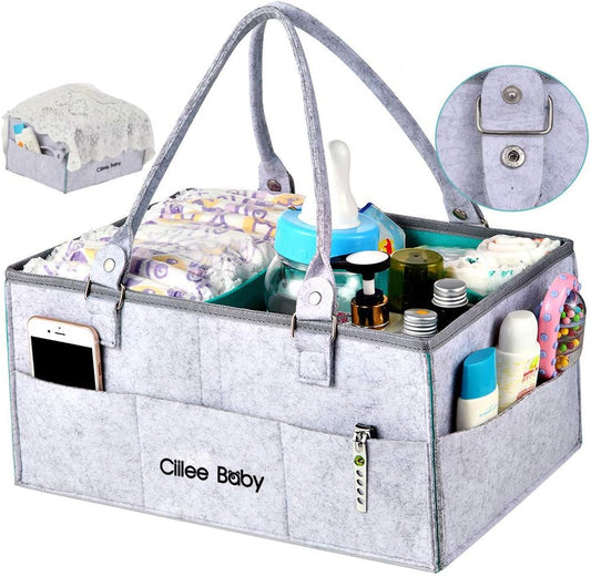 Ciilee Baby Diaper Stocker, Diaper Bag, Large Capacity, Detachable Handle, Diaper Case, Folding, Baby Storage Box, Basket, Car Travel Bag, Storage Bag, Small Items Organizer, Lightweight, Baby Goods