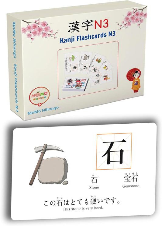 N3 - JLPT N3 Kanji Flashcards Test Japanese Language Proficiency with Indonesian (日本語能力試験)